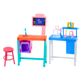 Set de Muñeca Veterinaria con Muebles y Accesorios para Mascotas