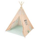 Teepee de madera Kikkaboo con alfombra acolchada para niños - imagen 2