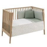 Jgo 2 Pcs.colcha I-v. Cuna 60 Calma Verde 60x120x3 Cm - Cambrass