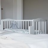 Cuna de Colecho 2 en 1 Waldin con colchón - Blanco