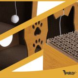 Rascador para Gatos Purlov - Casa de Dos Pisos Eco-Friendly - imagen 3