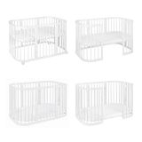 Cuna Wood 7 en 1 con Colchón Waldin Blanco