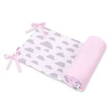 Protectores de Cuna My Sweet Baby - Nubes Gris/Rosa