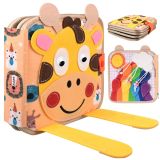Tablero manipulativo Jirafa de Kruzzel fabricado en fieltro suave.
