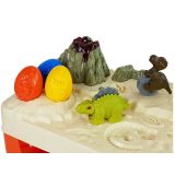 Mesa de Juego de Plastilina con Volcán y Dinosaurios