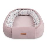 Nido de Bebé Reversible Velvet Twigs Rosa 80x45 – Cocoon Ajustable y Acolchado - imagen 2