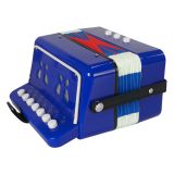 Acordeón de metal robusto en color azul, ideal para los más pequeños.