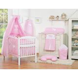 Juego de Cuna 5 Piezas con Dosel My Sweet Baby - Corazones Rosa - imagen 2