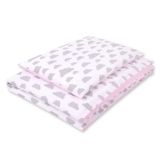 Juego de Cama para Bebé My Sweet Baby 2 Piezas Nubes Gris/Rosa