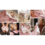 Manta de Algodón Aislante Rosa Babyono para Bebés