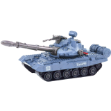 Tanque militar de juguete desmontable azul con orugas negras