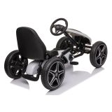 Kart a pedales Mercedes blanco Lean Cars 115x35x60 cm, vista lateral