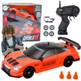 Coche Deportivo R/C Control Remoto 1:24 Naranja con Ruedas Intercambiables