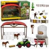 Set de Granja con Tractor, Establo y Animales, 49 Piezas