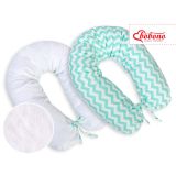 Almohada de Embarazo y Lactancia My Sweet Baby Chevron Mint - imagen 2