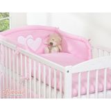 Juego de Cuna 3 piezas My Sweet Baby - Corazones Colgantes Rosa - imagen 2