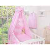 Juego de Cuna 5 piezas My Sweet Baby - Canopy Corazones Rosa - imagen 2