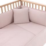 Cambrass Unic rosa colcha, detalle piqué de algodón y plumeti orgánico
