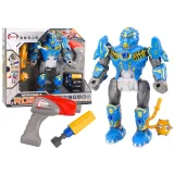 Robot Taladrador Torcido con Luz y Sonido Azul