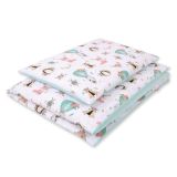 Juego de Ropa de Cuna My Sweet Baby - 2 Piezas Zorro Beige/Menta