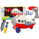 Avión de Cartón con Alas Giratorias DIY Rojo