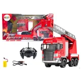 Camión de bomberos R/C con pluma y manguera de agua LEAN Toys vista frontal