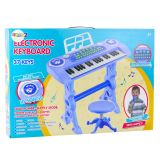 Piano Electrónico para Niños con Micrófono Azul de 37 Teclas