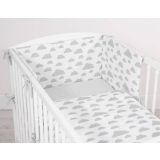 Juego de Ropa de Cuna My Sweet Baby 120x90 cm Nubes Grises - imagen 2
