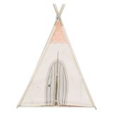 Teepee de madera Kikkaboo con alfombra acolchada - Casa Beige - imagen 3