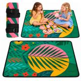 Manta de picnic con motivo tropical, ideal para el campo