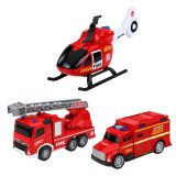 Estación de Bomberos con detalles realistas en rojo y blanco