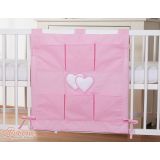 Organizador de Cuna My Sweet Baby Cot Tidy Corazones Rosa - imagen 2