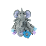 Manta de Peluche Elefante con Sonajero y Mordedor