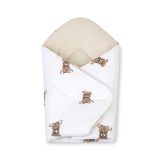Saco arrullador de algodón Sensillo beige para bebés.