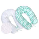 Almohada de Embarazo y Lactancia My Sweet Baby Chevron Mint