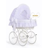 Moisés de mimbre blanco My Sweet Baby con capota ajustable