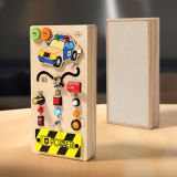 Tablero Manipulativo Educativo de Madera con Luces LED - imagen 3