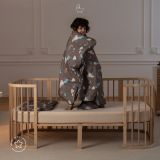 Cuna Móvil Waldin 7 en 1 de Madera Natural con Colchón