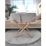 Moses Basket Boho Handmade Cotton With Mattress - Cream