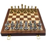 Juego de Ajedrez de Metal con Tablero Plegable - imagen 2