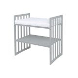 Cuna Ovalada 7 en 1 Waldin con Colchón de 3 Piezas - Gris