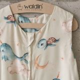 Saco de dormir de bambú 6-18 meses 0,5 TOG Ballenas – Verde oliva