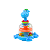 Trompo Hipopótamo Azul con Bolas para Bebés
