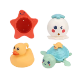 Juego de juguetes de baño cangrejo y animales marinos 12 pcs