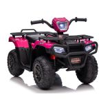 Quad eléctrico infantil rosa de Lean Cars con motor potente.