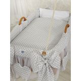 Cesta Colgante para Bebé My Sweet Baby - Mini Rosettes Grey