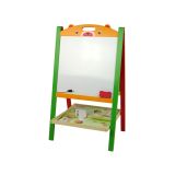 Pizarra 2 en 1 Lean toys de madera con acabado blanco y verde