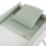 Minicuna Tijera Madera Ardi Verde/blanco 55x87x74 Cm - Cambrass - imagen 2