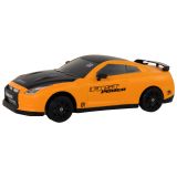 Coche Deportivo Teledirigido R/C 1:24 Amarillo con Ruedas Intercambiables