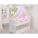 Protector de Cuna Knot Bumper XXL My Sweet Baby - Blanco, Gris y Rosa - imagen 3